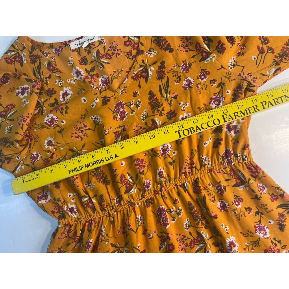 Indigo Soul Women's Dress Size S Small Yellow Floral Never Worn - Picture 6 of 14